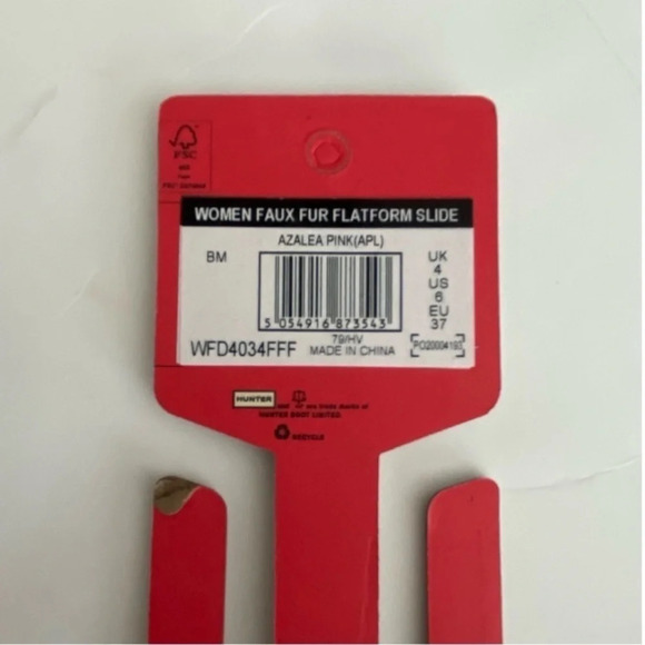 New Hunter Faux Fur Flatform Slide Crossover Straps Vegan
Sandals Pink Size 6 - Picture 8 of 16